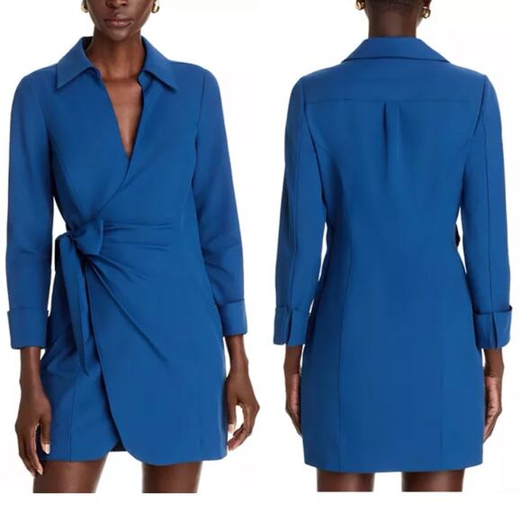 cinq a sept Dresses & Skirts - NEW Cinq à Sept Women's Hunter Dress Long Sleeve Tie Side Shirtdress night sky 6